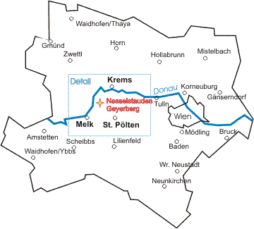 Lage von Nesselstauden-Geyersberg in Niederösterreich