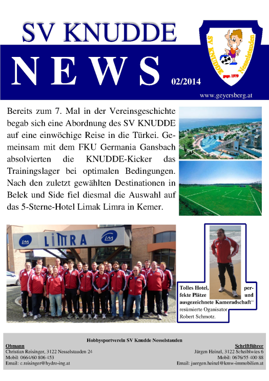SV Knudde News 2 / 2014