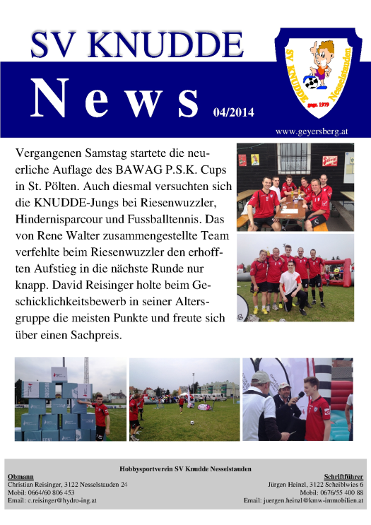 SV Knudde News 4 / 2014