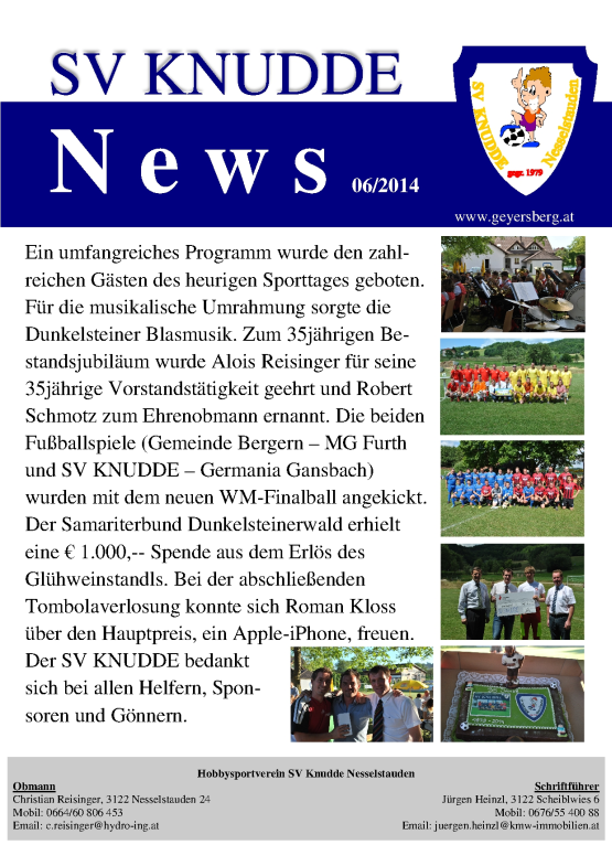 SV Knudde News 6 / 2014