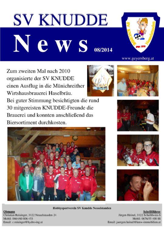 SV Knudde News 08/2014