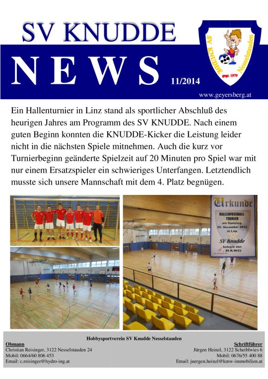 SV Knudde News 11/2014