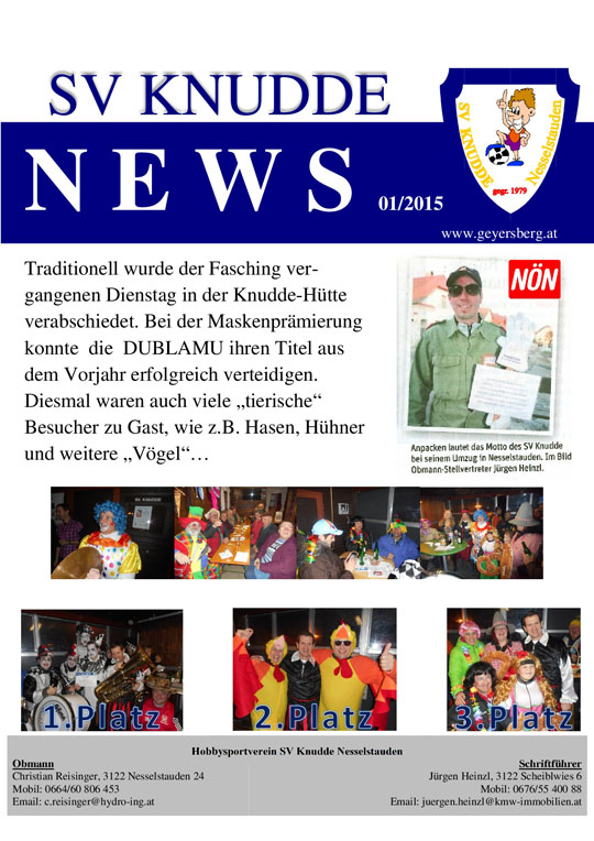 SV Knudde News 01/2015