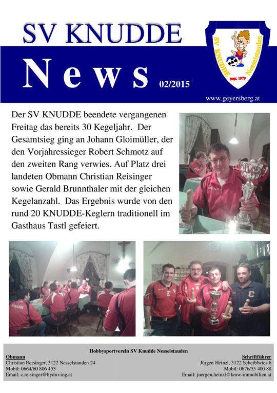 SV Knudde News 02/2015
