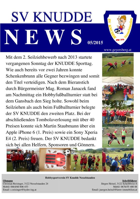 SV Knudde News 05/2015