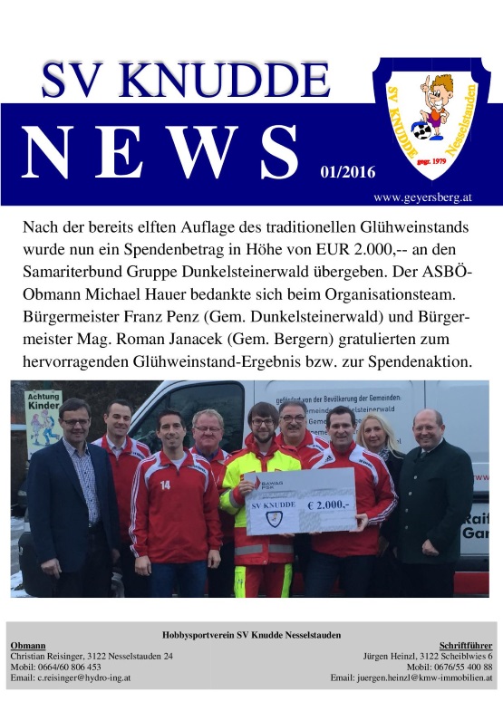 SV Knudde News 01/2016