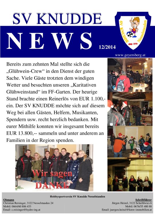 SV Knudde News 12/2014