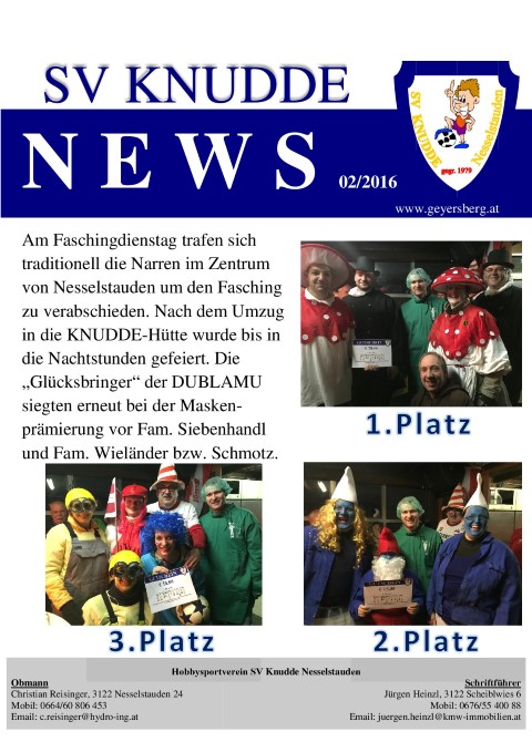 SV Knudde News 02/2016