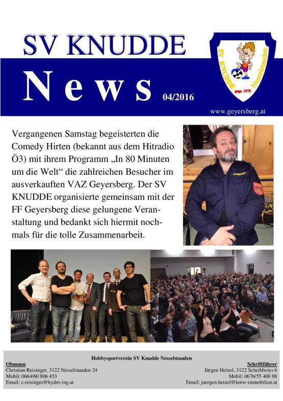 SV Knudde News 04/2016