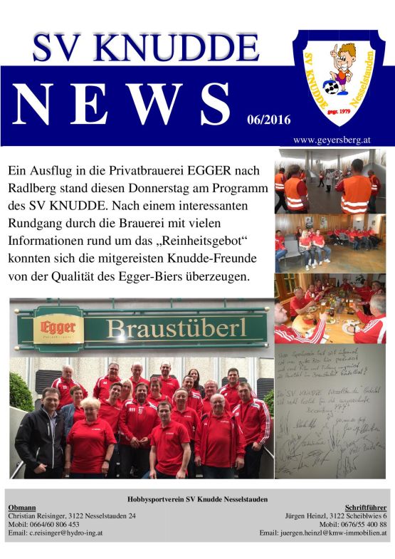 SV Knudde News 06/2016